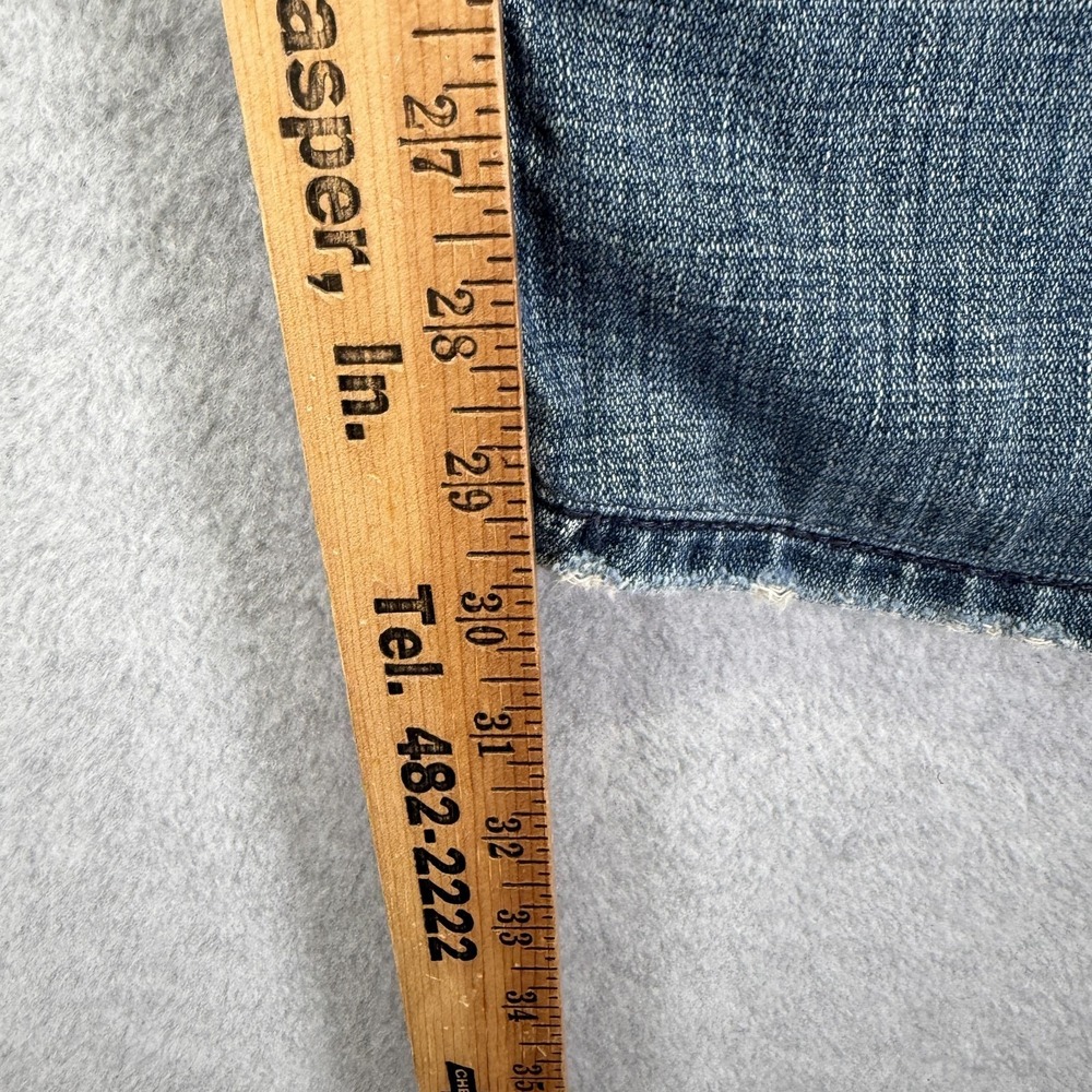 BKE Tyler Jeans Mens 32x30 Blue Relaxed Straight Leg Distressed Denim Baggy - Picture 5 of 10
